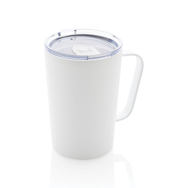 tazze termiche e bicchieri con tappo da personalizzare in acciaio inossidabile riciclato, acciaio inossidabile riciclato colore bianco_bianco 121715022 VAR03