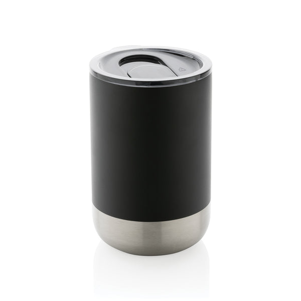 tazze termiche e bicchieri con tappo personalizzate in acciaio inossidabile riciclato, acciaio inossidabile riciclato colore nero_nero 121715023 VAR01