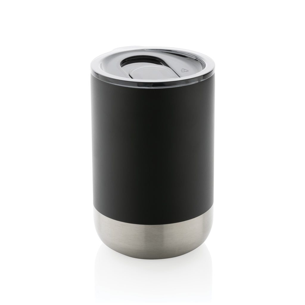 tazze termiche e bicchieri con tappo personalizzate in acciaio inossidabile riciclato, acciaio inossidabile riciclato colore nero_nero 121715023 VAR01