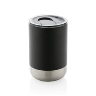 tazze termiche e bicchieri con tappo personalizzate in acciaio inossidabile riciclato, acciaio inossidabile riciclato colore nero_nero 121715023 VAR01