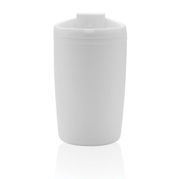 Carica l&#39;immagine nel visualizzatore di Gallery, tazze termiche e bicchieri con tappo da personalizzare in polipropilene riciclato colore bianco_bianco 121715025 DET09
