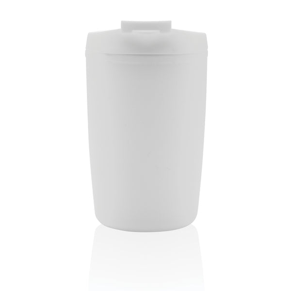Carica l&#39;immagine nel visualizzatore di Gallery, tazze termiche e bicchieri con tappo da personalizzare in polipropilene riciclato colore bianco_bianco 121715025 DET09
