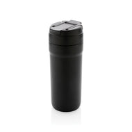 tazze termiche e bicchieri con tappo personalizzate in acciaio inossidabile riciclato, acciaio inossidabile riciclato colore nero_nero 121715030 VAR01