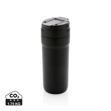 Carica l&#39;immagine nel visualizzatore di Gallery, tazze termiche e bicchieri con tappo personalizzate in acciaio inossidabile riciclato, acciaio inossidabile riciclato colore nero_nero 121715030 DET01
