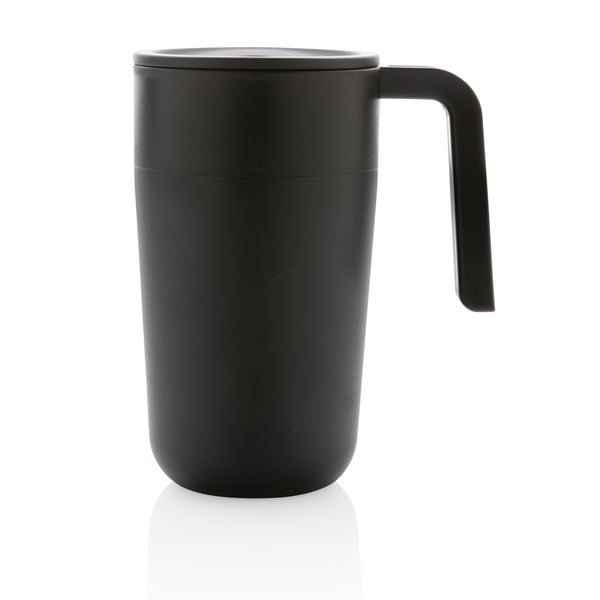 Carica l&#39;immagine nel visualizzatore di Gallery, tazze termiche e bicchieri con tappo personalizzate in polipropilene riciclato, acciaio inossidabile colore nero_nero 121715040 DET09
