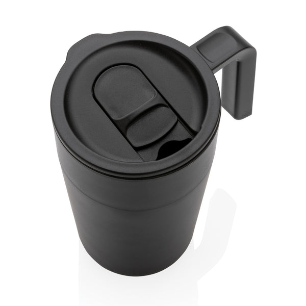 Carica l&#39;immagine nel visualizzatore di Gallery, tazze termiche e bicchieri con tappo personalizzate in polipropilene riciclato, acciaio inossidabile colore nero_nero 121715040 DET09
