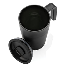 Carica l&#39;immagine nel visualizzatore di Gallery, tazze termiche e bicchieri con tappo personalizzate in polipropilene riciclato, acciaio inossidabile colore nero_nero 121715040 DET07
