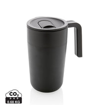 Carica l&#39;immagine nel visualizzatore di Gallery, tazze termiche e bicchieri con tappo personalizzate in polipropilene riciclato, acciaio inossidabile colore nero_nero 121715040 DET01
