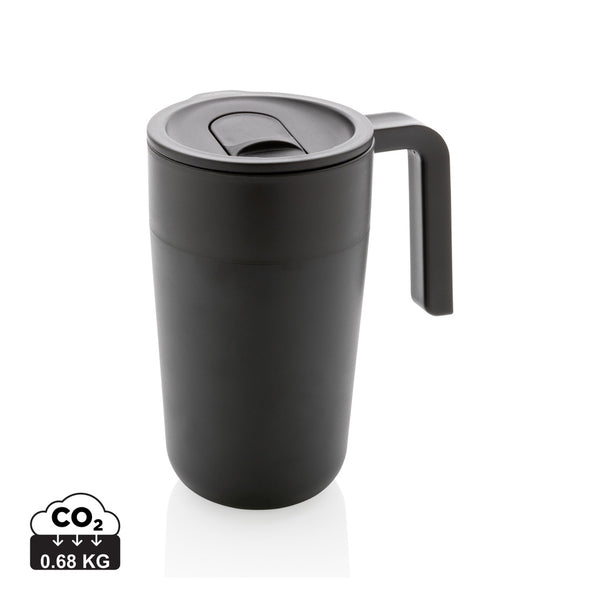 Carica l&#39;immagine nel visualizzatore di Gallery, tazze termiche e bicchieri con tappo personalizzate in polipropilene riciclato, acciaio inossidabile colore nero_nero 121715040 DET09

