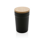 tazze termiche e bicchieri con tappo personalizzate in polipropilene riciclato, bambù colore nero_nero 121715046 VAR01