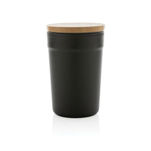 Carica l&#39;immagine nel visualizzatore di Gallery, tazze termiche e bicchieri con tappo personalizzate in polipropilene riciclato, bambù colore nero_nero 121715046 DET03
