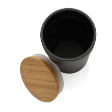 Carica l&#39;immagine nel visualizzatore di Gallery, tazze termiche e bicchieri con tappo personalizzate in polipropilene riciclato, bambù colore nero_nero 121715046 DET04
