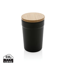 Carica l&#39;immagine nel visualizzatore di Gallery, tazze termiche e bicchieri con tappo personalizzate in polipropilene riciclato, bambù colore nero_nero 121715046 DET01
