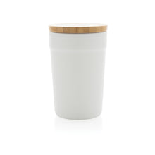 Carica l&#39;immagine nel visualizzatore di Gallery, tazze termiche e bicchieri con tappo da personalizzare in polipropilene riciclato, bambù colore bianco_bianco 121715046 DET03
