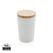 Carica l&#39;immagine nel visualizzatore di Gallery, tazze termiche e bicchieri con tappo da personalizzare in polipropilene riciclato, bambù colore bianco_bianco 121715046 DET01
