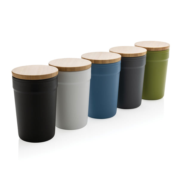 Carica l&#39;immagine nel visualizzatore di Gallery, tazze termiche e bicchieri con tappo personalizzate in polipropilene riciclato, bambù colore blu_blu 121715046 DET09
