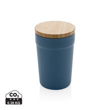 Carica l&#39;immagine nel visualizzatore di Gallery, tazze termiche e bicchieri con tappo personalizzate in polipropilene riciclato, bambù colore blu_blu 121715046 DET01
