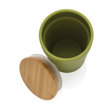 Carica l&#39;immagine nel visualizzatore di Gallery, tazze termiche e bicchieri con tappo personalizzate in polipropilene riciclato, bambù colore verde_verde 121715046 DET04
