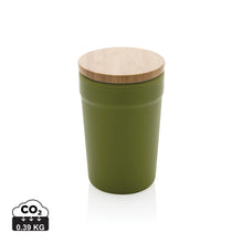 Carica l&#39;immagine nel visualizzatore di Gallery, tazze termiche e bicchieri con tappo personalizzate in polipropilene riciclato, bambù colore verde_verde 121715046 DET01
