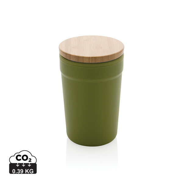 Carica l&#39;immagine nel visualizzatore di Gallery, tazze termiche e bicchieri con tappo personalizzate in polipropilene riciclato, bambù colore verde_verde 121715046 DET09
