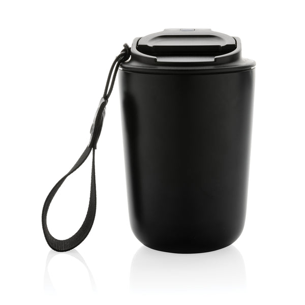 Carica l&#39;immagine nel visualizzatore di Gallery, tazze termiche e bicchieri con tappo personalizzate in acciaio inossidabile riciclato colore nero_nero 121715219 DET09
