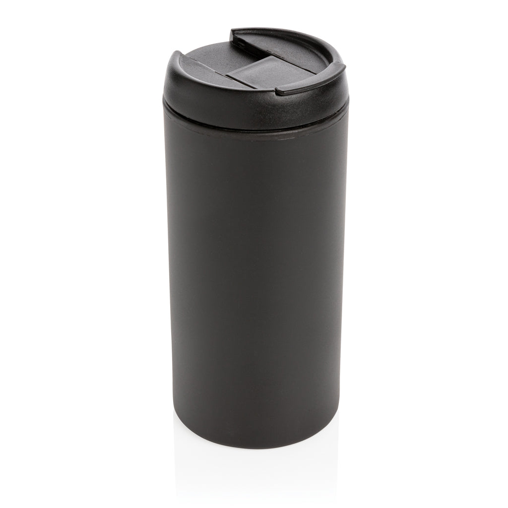 tazze termiche e bicchieri con tappo personalizzate in acciaio inossidabile riciclato, pp colore nero_nero 121715221 VAR01