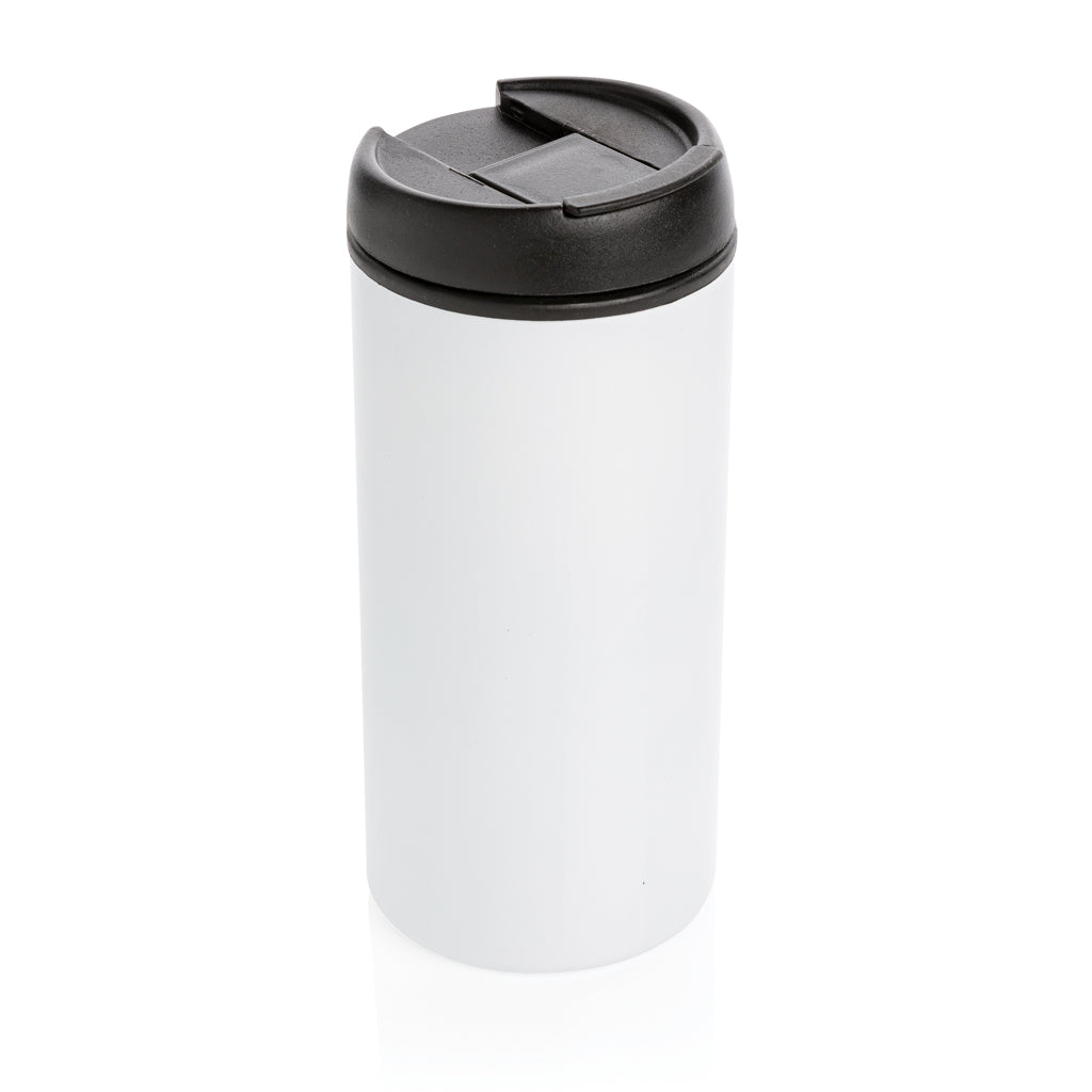tazze termiche e bicchieri con tappo da personalizzare in acciaio inossidabile riciclato, pp colore bianco_bianco 121715221 VAR02