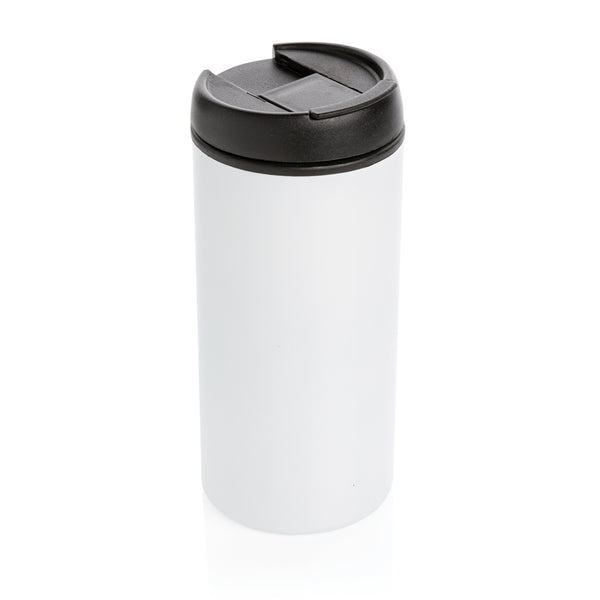 tazze termiche e bicchieri con tappo da personalizzare in acciaio inossidabile riciclato, pp colore bianco_bianco 121715221 VAR02