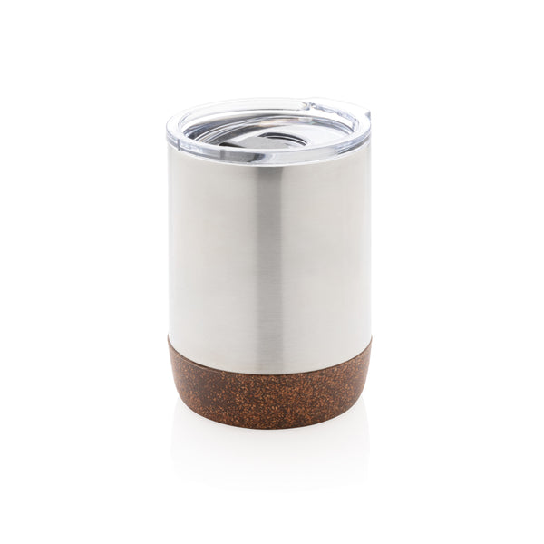 tazze termiche e bicchieri con tappo pubblicitarie in acciaio inossidabile riciclato, sughero colore argento_argento 121715222 VAR04