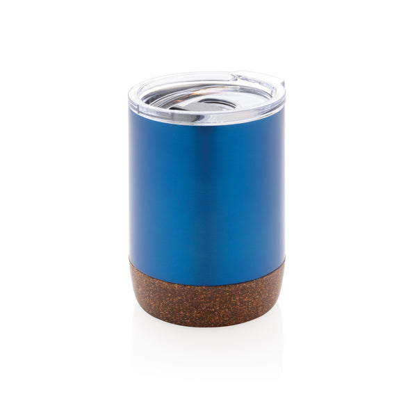 tazze termiche e bicchieri con tappo personalizzate in acciaio inossidabile riciclato, sughero colore blu_blu 121715222 VAR03