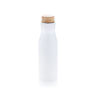 borracce termiche da personalizzare in acciaio inossidabile, bambù colore bianco_bianco 121715378 VAR03