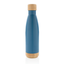 Carica l&#39;immagine nel visualizzatore di Gallery, borracce termiche personalizzate in acciaio inossidabile, bambù colore blu_blu 121715396 DET03
