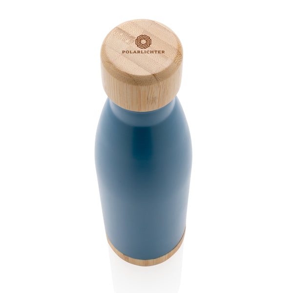 Carica l&#39;immagine nel visualizzatore di Gallery, borracce termiche personalizzate in acciaio inossidabile, bambù colore blu_blu 121715396 DET09
