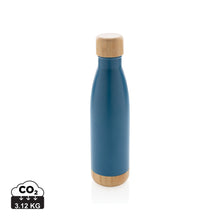 Carica l&#39;immagine nel visualizzatore di Gallery, borracce termiche personalizzate in acciaio inossidabile, bambù colore blu_blu 121715396 DET01
