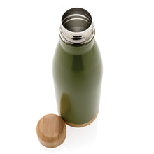 Carica l&#39;immagine nel visualizzatore di Gallery, borracce termiche personalizzate in acciaio inossidabile, bambù colore verde_verde 121715396 DET05
