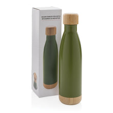 Carica l&#39;immagine nel visualizzatore di Gallery, borracce termiche personalizzate in acciaio inossidabile, bambù colore verde_verde 121715396 DET09
