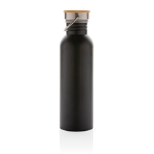 Carica l&#39;immagine nel visualizzatore di Gallery, borracce personalizzate in acciaio inossidabile, bambù colore nero_nero 121715400 DET04
