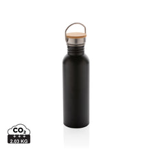 Carica l&#39;immagine nel visualizzatore di Gallery, borracce personalizzate in acciaio inossidabile, bambù colore nero_nero 121715400 DET01
