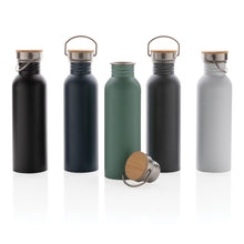 Carica l&#39;immagine nel visualizzatore di Gallery, borracce personalizzate in acciaio inossidabile, bambù colore grigio_grigio 121715400 DET08
