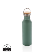 Carica l&#39;immagine nel visualizzatore di Gallery, borracce personalizzate in acciaio inossidabile, bambù colore verde_verde 121715400 DET01
