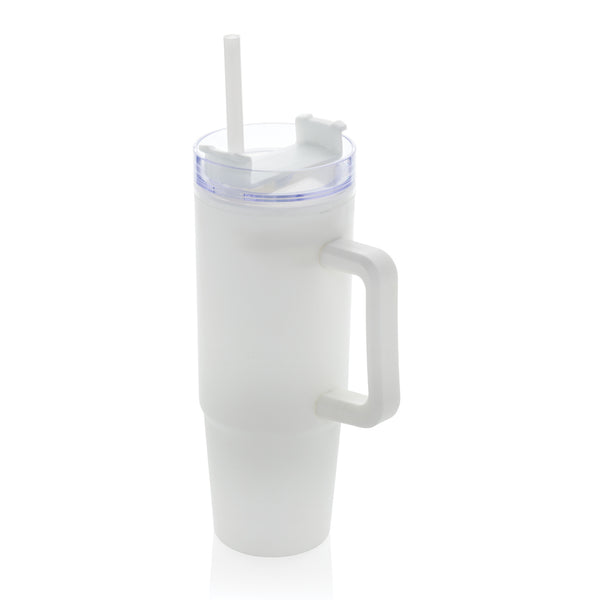 tazze termiche e bicchieri con tappo da personalizzare in polipropilene riciclato, as colore bianco_bianco 121715427 VAR02