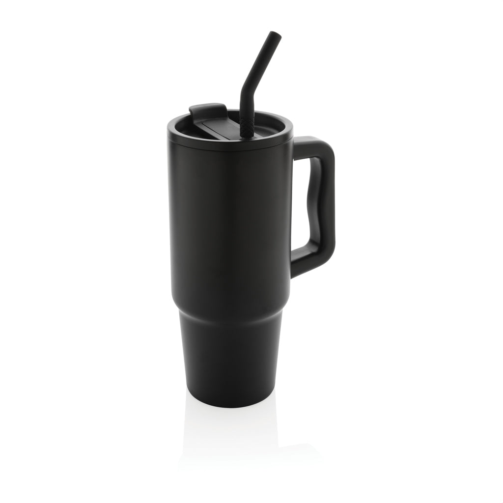 tazze termiche e bicchieri con tappo personalizzate in acciaio inossidabile riciclato, pp colore nero_nero 121715447 VAR01