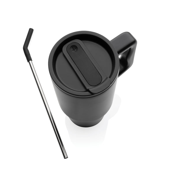 Carica l&#39;immagine nel visualizzatore di Gallery, tazze termiche e bicchieri con tappo personalizzate in acciaio inossidabile riciclato, pp colore nero_nero 121715447 DET09
