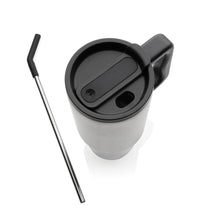Carica l&#39;immagine nel visualizzatore di Gallery, tazze termiche e bicchieri con tappo pubblicitarie in acciaio inossidabile riciclato, pp colore argento_argento 121715447 DET08
