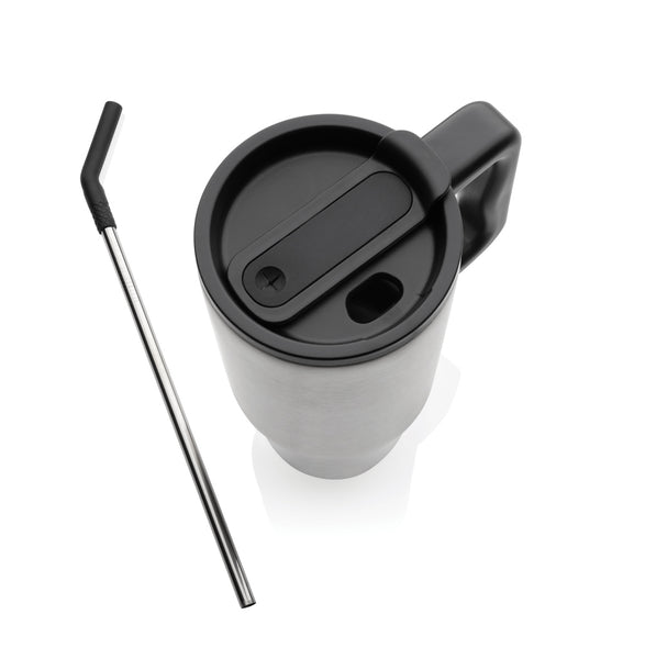 Carica l&#39;immagine nel visualizzatore di Gallery, tazze termiche e bicchieri con tappo pubblicitarie in acciaio inossidabile riciclato, pp colore argento_argento 121715447 DET09
