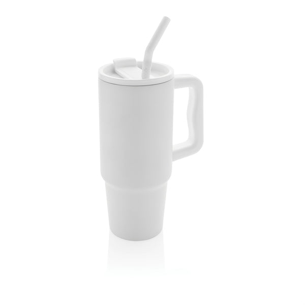 tazze termiche e bicchieri con tappo da personalizzare in acciaio inossidabile riciclato, pp colore bianco_bianco 121715447 VAR02