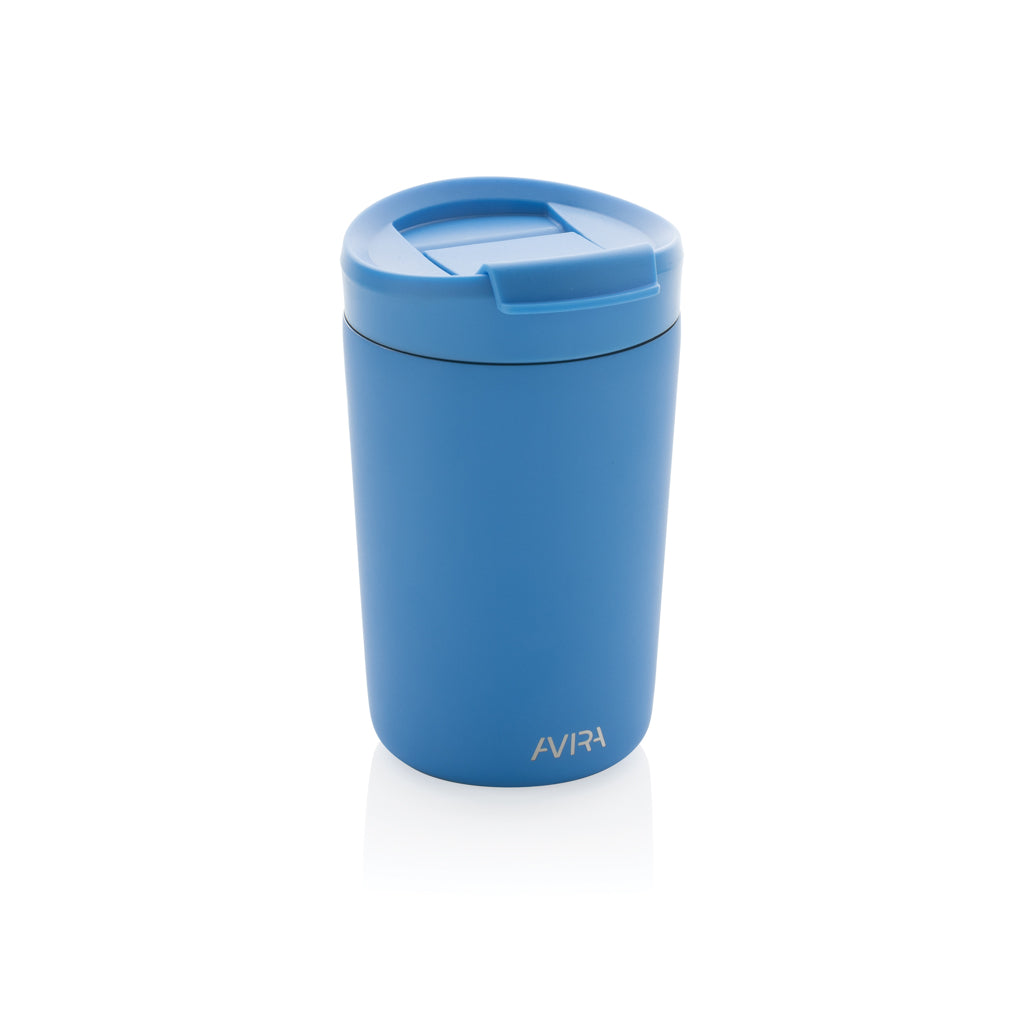 tazze termiche e bicchieri con tappo personalizzate in acciaio inossidabile riciclato, polipropilene riciclato colore blu_blu 121715519 VAR05