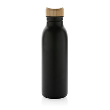 Carica l&#39;immagine nel visualizzatore di Gallery, borracce personalizzate in acciaio inossidabile riciclato, bambù colore nero_nero 121715523 DET04
