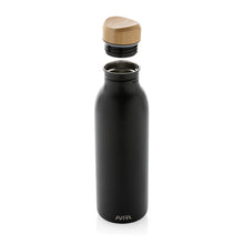 Carica l&#39;immagine nel visualizzatore di Gallery, borracce personalizzate in acciaio inossidabile riciclato, bambù colore nero_nero 121715523 DET05
