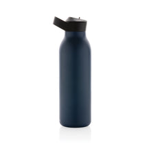Carica l&#39;immagine nel visualizzatore di Gallery, borracce personalizzate in acciaio inossidabile riciclato, polipropilene riciclato colore blu-navy_blu 121715525 DET03
